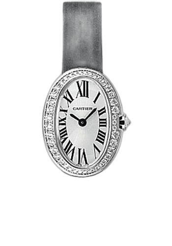 Baignoire Watch - Mini White Gold Diamond Case - Fabric Strap - WB520027 — Cartier Ref. WB520027
