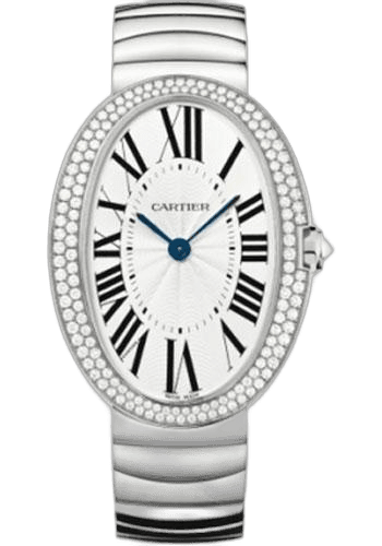 Cartier Baignoire Watch - Large White Gold Diamond Case - Gold Bracelet - WB520010 Timepiece [WB520010
