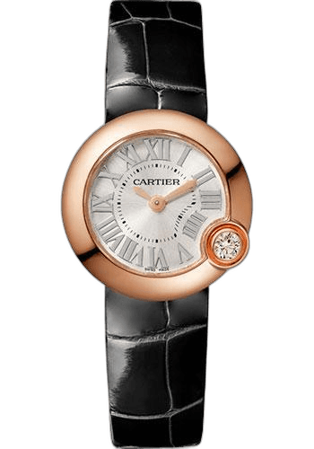 Cartier 26mm Rose Gold Ballon Blanc de Cartier Watch - 26 mm Pink Gold Case - Black Alligator Strap - WGBL0002 Watch Ref. WGBL0002