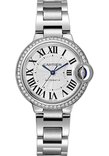 Cartier Ballon Bleu de Cartier Watch - 33 mm Steel Case - Diamond Bezel - W4BB0016 33mm