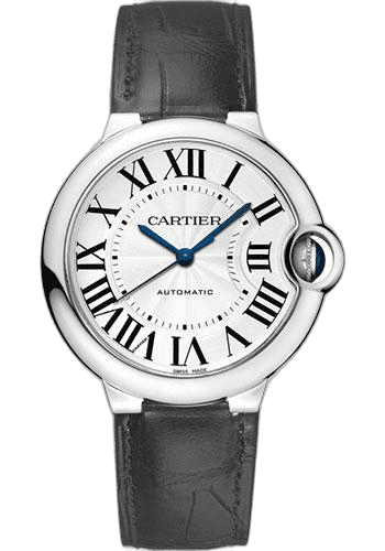 Ballon Bleu de Cartier Watch - 36.6 mm Steel Case - Black Alligator Strap - W69017Z4 36.6mm — Cartier Ref. W69017Z4