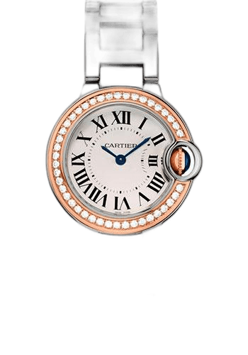 Cartier Ballon Bleu de Cartier Watch - 28 mm Steel Case - Pink Gold Diamond Bezel - WE902079 28mm Rose Gold Watch Ref. WE902079