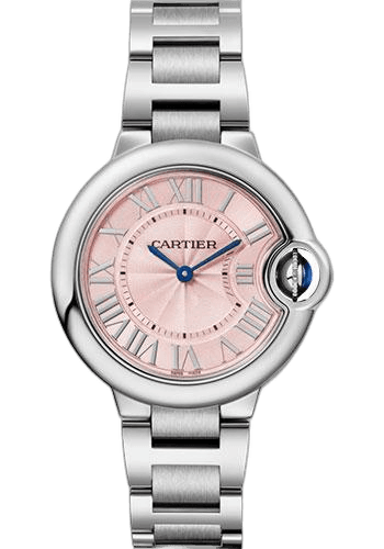 Cartier Ballon Bleu de Cartier Quartz Watch - 33 mm Steel Case - Pink Dial - WSBB0033 33mm Ref. WSBB0033