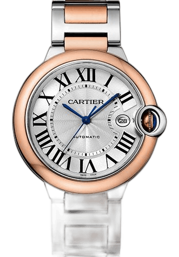Cartier 42mm Ballon Bleu de Cartier Watch - 42 mm Steel Case - Pink Gold Bezel - Pink Gold And Steel Bracelet - W2BB0004 Watch