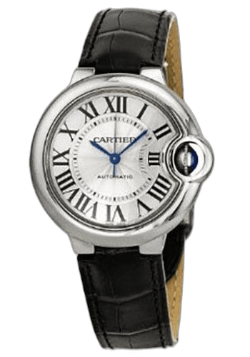 Cartier 33mm Ballon Bleu de Cartier Watch - 33 mm Steel Case - Black Alligator Strap - W6920085 — Ref. W6920085