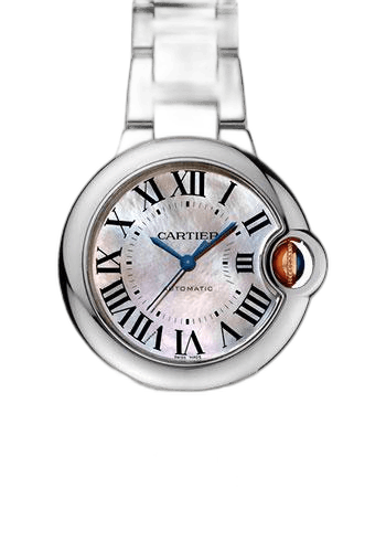 Ballon Bleu De Cartier Watch - 33 mm Pink Gold Case - Pink Mother-Of-Pearl Dial - Pink Gold And Steel Bracelet - W6920098 33mm & Rose Gold Pearl Dial — Cartier Ref. W6920098