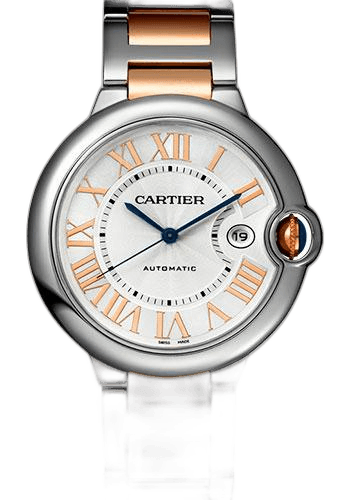 Cartier Ballon Bleu De Cartier Watch - 42 mm Steel And Pink Gold Case - Pink Gold Bracelet - W6920095 42mm Timepiece [W6920095