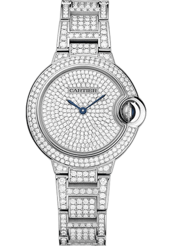 Cartier Ballon Bleu de Cartier Watch - 33 mm White Gold Diamond Case - Diamond Paved Dial - Diamond Bracelet - HPI00562 33mm Diamond Diamond Paved Dial Watch Ref. HPI00562