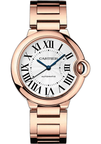 Ballon Bleu de Cartier Watch - 36 mm Rose Gold Case - Silvered Dial - Interchangeable Bracelet - WGBB0043 36mm by Cartier — WGBB0043