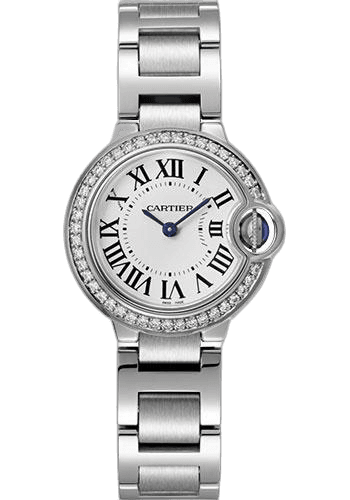 Ballon Bleu de Cartier Watch - 28 mm Steel Case - Diamond Bezel - W4BB0015 28mm