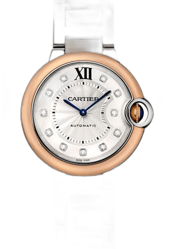 Ballon Bleu de Cartier Watch - 36 mm Steel Case - Pink Gold Bezel - Diamond Dial - W3BB0007 36mm Rose Gold · Cartier W3BB0007