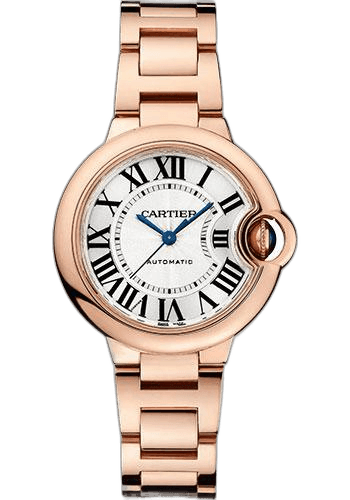 Cartier Ballon Bleu de Cartier Watch - 33 mm Rose Gold Case - Silvered Dial - Interchangeable Bracelet - WGBB0042 33mm Ref. WGBB0042