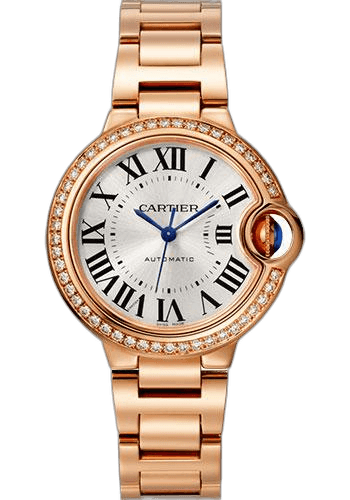 Cartier Ballon Bleu de Cartier Watch - 33 mm Pink Gold Case - Diamond Bezel - WJBB0036 33mm Rose Gold Watch Ref. WJBB0036