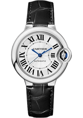 Ballon Bleu de Cartier Watch - 33 mm Steel Case - Silvered Opaline Dial - Black Alligator Strap - WSBB0030 33mm — Cartier Ref. WSBB0030