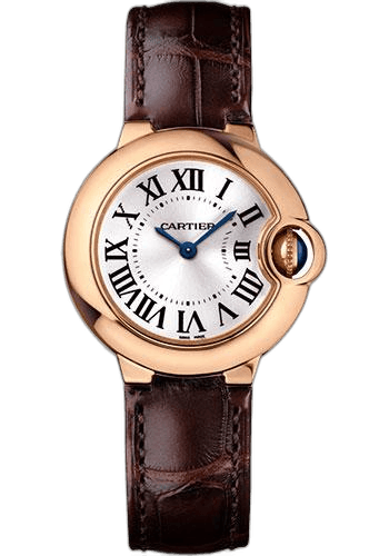 Ballon Bleu de Cartier Watch - 28 mm Pink Gold Case - Brown Alligator Strap - WGBB0007 28mm Rose Gold — Cartier Ref. WGBB0007