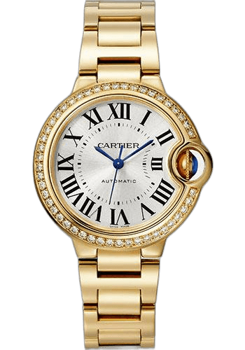 Cartier 33mm Ballon Bleu de Cartier Watch - 33 mm Yellow Gold Case - Diamond Bezel - Interchangeable Bracelet - WJBB0069 — Ref. WJBB0069