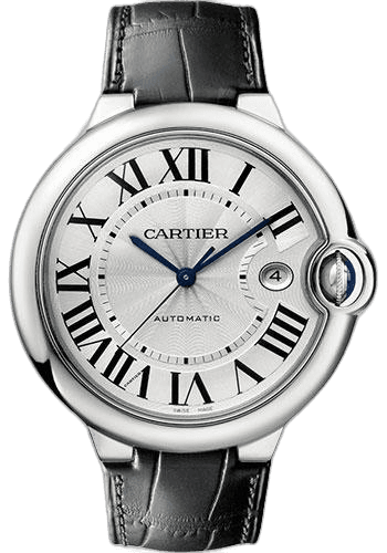 Cartier Ballon Bleu de Cartier Watch - 42 mm Steel Case - Silvered Opaline Dial - Black Alligator Strap - WSBB0026 42mm Timepiece [WSBB0026