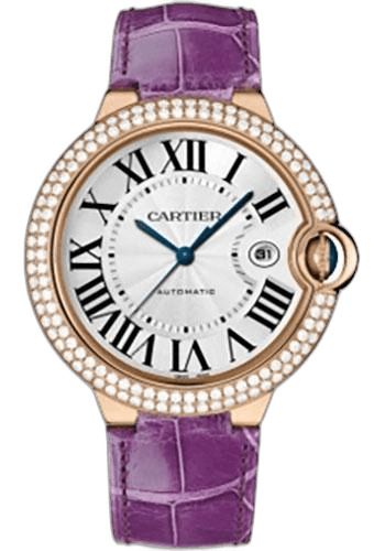 Ballon Bleu de Cartier Watch - Large Rose Gold Case - Diamond Bezel - Alligator Strap - WE900851 by Cartier — WE900851