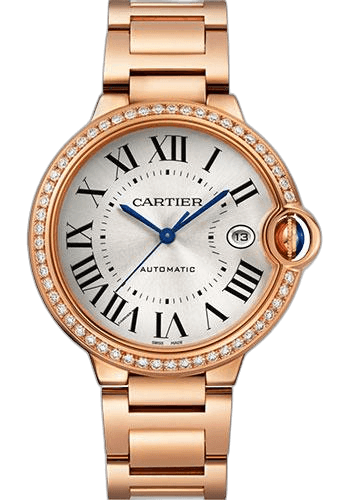 Cartier Ballon Bleu de Cartier Watch - 40 mm Rose Gold Diamond Case - Silvered Dial - Interchangeable Bracelet - WJBB0057 40mm Diamond Silvered Dial Timepiece [WJBB0057