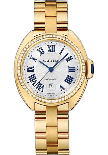 Clé de Cartier Cle de Cartier Watch - 31 mm Yellow Gold Diamond Case - Effect Dial - WJCL0004 31mm Diamond Effect Dial — Cartier Ref. WJCL0004