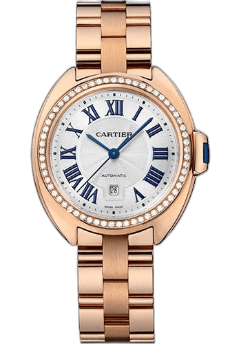 Clé de Cartier Cle de Cartier Watch - 31 mm Pink Gold Diamond Case - White Dial - WJCL0046 31mm Rose Gold Diamond White Dial · Cartier WJCL0046