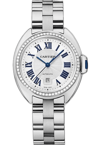 Cartier 31mm Diamond White Dial Clé de Cartier Cle de Cartier Watch - 31 mm White Gold Diamond Case - White Dial - WJCL0043 Watch Ref. WJCL0043