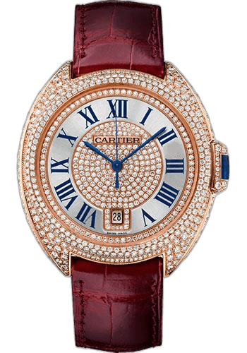 Cartier Clé de Cartier Cle de Cartier Watch - 40 mm Pink Gold Diamond Case - Pink Gold Diamond Dial - Bourdeau Alligator Strap - WJCL0037 40mm Rose Gold Diamond Diamond Dial (WJCL0037