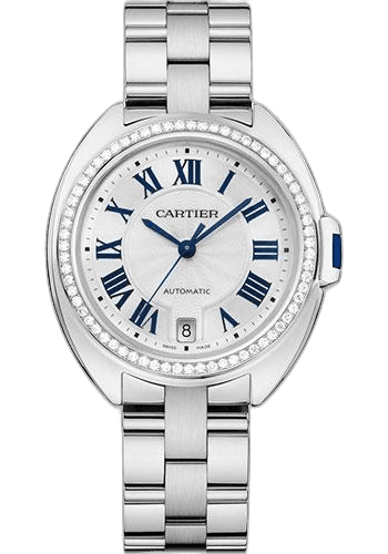 Cartier Clé de Cartier Cle de Cartier Watch - 35 mm White Gold Diamond Case - White Dial - WJCL0044 35mm Diamond White Dial Ref. WJCL0044