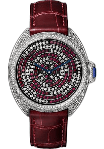 Clé de Cartier Cle de Cartier Limited Edition of 30 Watch - 40 mm White Gold Diamond Case - White Gold Nac-Treated Dial - HPI01101 40mm Diamond Treated Dial by Cartier — HPI01101