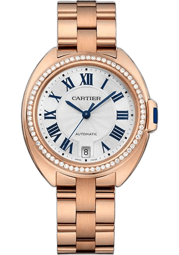 Cartier Clé de Cartier Cle de Cartier Watch - 35 mm Pink Gold Diamond Case - White Dial - WJCL0045 35mm Rose Gold Diamond White Dial Watch Ref. WJCL0045