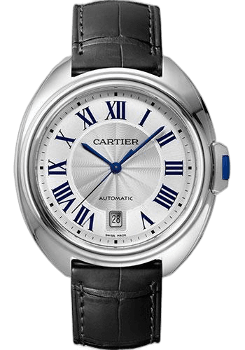 Cartier Clé de Cartier Cle de Cartier Watch - 40 mm Steel Case - Silvered Dial - Black Alligator Strap - WSCL0018 40mm Ref. WSCL0018