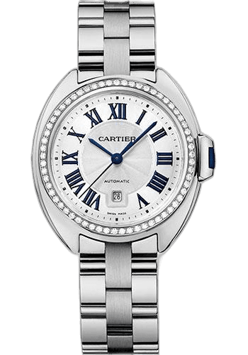 Cartier 31mm Diamond Bezel Silver Dial Clé de Cartier Cle De Cartier Watch - 31 mm White Gold Diamond Case - Diamond Bezel - Silver Dial - WJCL0002 Watch Ref. WJCL0002