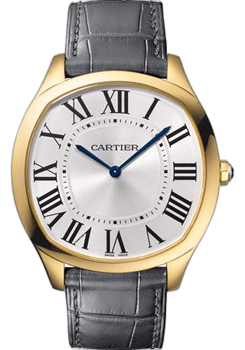 Drive de Cartier Extra-Flat Watch - 38 mm Yellow Gold Case - Silvered Dial - Gray Alligator Strap - WGNM0011 38mm — Cartier Ref. WGNM0011