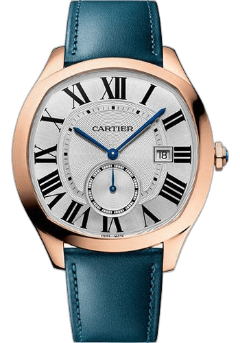 Cartier Drive de Cartier Watch - length: 40 mm Pink Gold Case - Silvered Dial - Two Smooth Calfskin Strap - WGNM0022 40mm Rose Gold