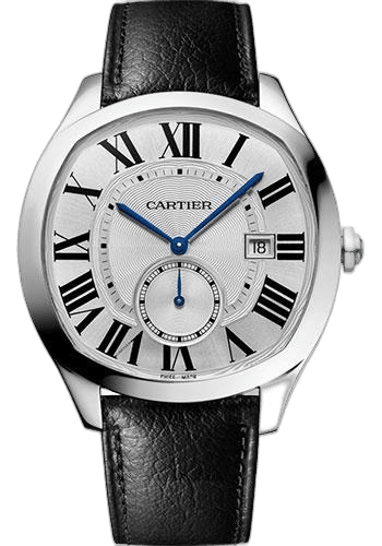 Cartier Drive de Cartier Watch - length: 40 mm Steel Case - Silvered Dial - Two Calfskin Strap - WSNM0022 40mm