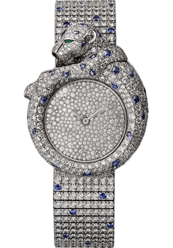 Feline de Cartier Watch - 43.13 mm White Gold Diamond Case - Diamonds Diamond Dial - Diamond Bracelet - HPI01146 43.13mm Diamond Diamonds Diamond Dial by Cartier — HPI01146