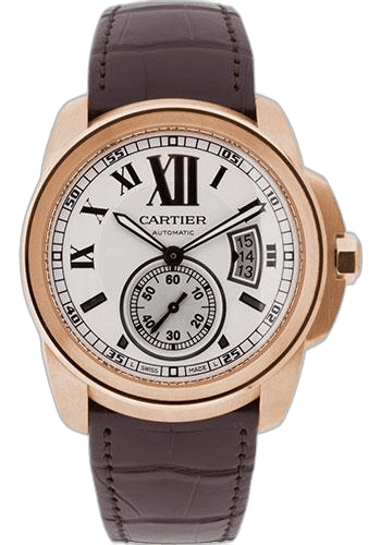 Libre Calibre de Cartier Watch - 42 mm Pink Gold Case - Snailed Dial - Alligator Strap - W7100009 42mm Rose Gold — Cartier Ref. W7100009
