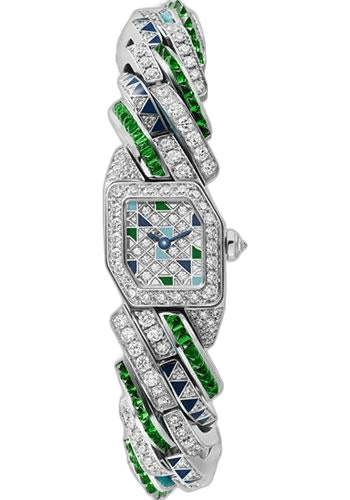 Maillon de Cartier Watch - 16 x 17 mm White Gold Case - Blue On The Dial - Bracelet - WJBJ0008 17mm — Cartier Ref. WJBJ0008