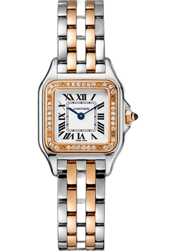 Cartier 22mm Panthere de Cartier Watch - 22 mm Steel And Pink Gold Case - Diamond Bezel - W3PN0006