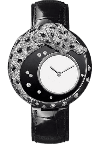 Cartier Panthere Mysterieuse Watch - 40 mm White Gold Diamond Case - Black Alligator Strap - HPI01011 40mm Ref. HPI01011
