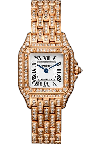 Cartier Panthere de Cartier Watch - 22 mm Pink Gold Diamond Case - Diamond Bracelet - HPI01131 22mm Rose Gold Timepiece [HPI01131