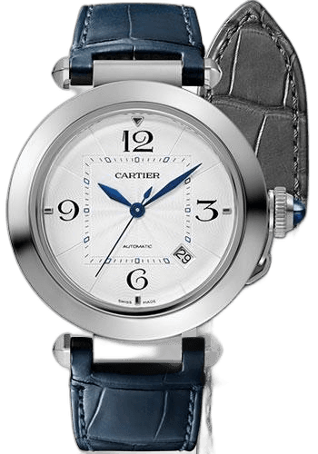 Cartier Pasha de Cartier Watch - 41 mm Steel Case - Silver Dial - Dark Gray And Navy Alligator Straps - WSPA0010 41mm Ref. WSPA0010