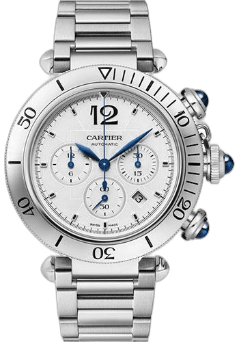 Cartier 41mm Pasha de Cartier Watch - 41 mm Steel Case - Silvered Dial - Bracelet - WSPA0018 Watch Ref. WSPA0018