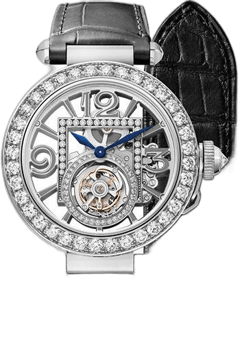 Pasha de Cartier Watch - 41 mm White Gold Case - Skeleton Dial - Dark Gray And Black Alligator Straps - HPI01435 41mm · Cartier HPI01435
