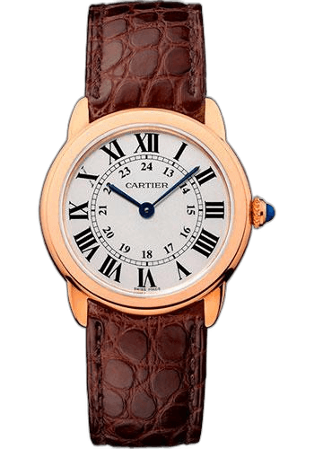 Cartier Ronde Solo de Cartier Watch - 29.5 mm Pink Gold Case - Brown Alligator Strap - W6701007 29.5mm Rose Gold (W6701007