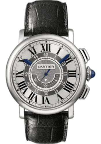 Rotonde de Cartier Central Chronograph Watch - 42 mm White Gold Case - W1556051 42mm by Cartier — W1556051