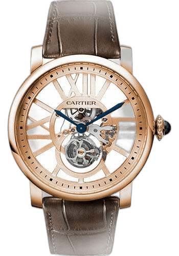 Cartier Rotonde de Cartier Skeleton Flying Tourbillon Numbered Edition of 100 Watch - 45 mm Pink Gold Case - W1580046 45mm Rose Gold