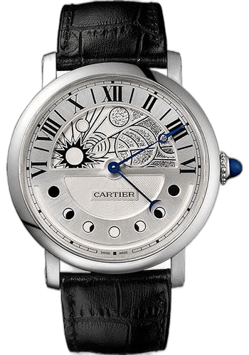 Cartier Rotonde de Cartier Day Night Retrograde Moon Phases Watch - 43.5 mm White Gold Case - W1556244 43.5mm
