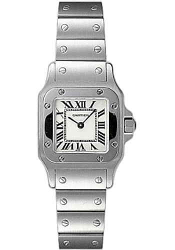 Santos de Cartier Galbee Watch - Small Steel Case - And Steel Bracelet - W20056D6 by Cartier — W20056D6