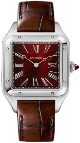 Santos-Dumont Catier Santos-Dumont Watch - Carnelian Red Dial - WGSA0102 Santos Dumont Carnelian Red Dial Cartier Ref. WGSA0102